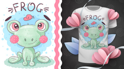 Cute frog - idea for print t-shirt