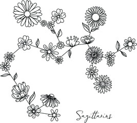 Zodiac floral constellation © a_slowik