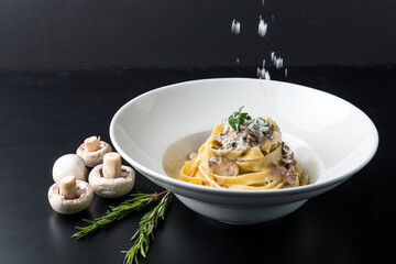 ALFREDO pasta with mushroom sauce
