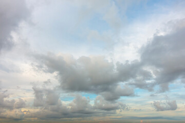 White cloud background and blue sky photo