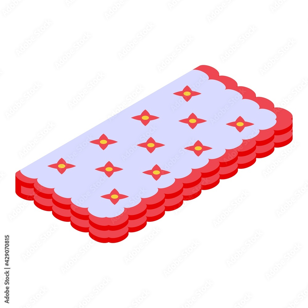 Poster table handkerchief icon. isometric of table handkerchief vector icon for web design isolated on whit