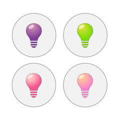 Light bulbs. Bulb icon set