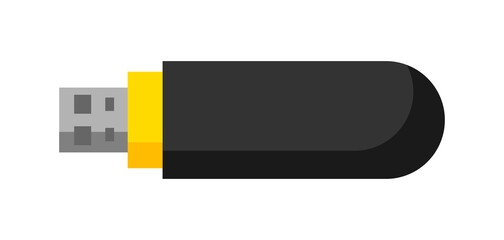 Illustration of flash drive. Promotional template for industry and business.