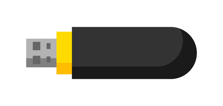 Illustration of flash drive. Promotional template for industry and business.