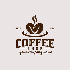 vintage retro logos and classic Coffee shop for business cafe logo design
