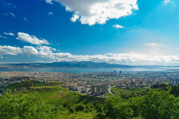 Bird's Eye View of the City of Izmir, Turkey