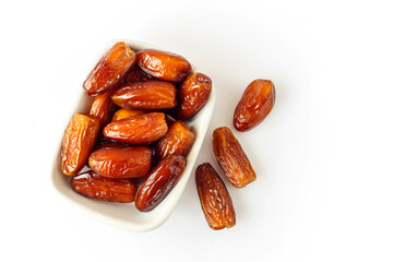 date fruits isolated on white background