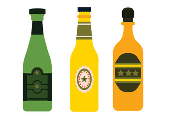 bottles for different types of drinks