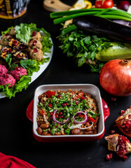 Caucasian cuisine. Georgian dishes. Cuisine of the peoples of the Caucasus. Georgian food.