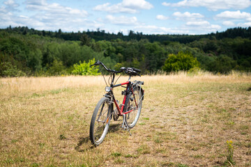 Naklejka na ściany i meble bike in natur fahrrad