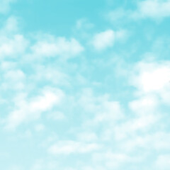 Naklejka na ściany i meble Blue fresh sky with cloud wallpaper background