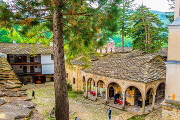 Detail of a church situated inside of the troyan monastery in Bulgaria