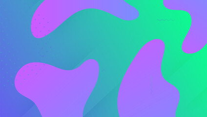 Modern Banner. Tech Abstract Layout. Blue Vibrant Poster. Wavy Landing Page. Liquid Shapes. Horizontal Flyer. Cool Creative Template. Plastic Design. Magenta Modern Banner