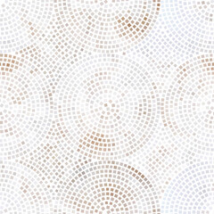 Abstract seamless pattern with circles of mosaic.