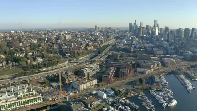 Seattle I-5 Drone Flyover