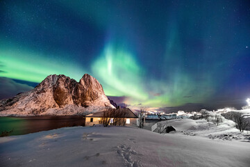Polarlichter am Himmel von Norwegen