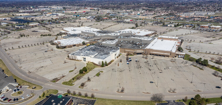 Deserted Mall Parking Lot