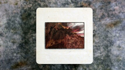 Amazing Mountains Reflected In The Water on vintage slide film