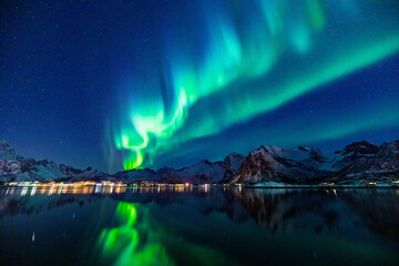 Polarlichter am Himmel von Norwegen