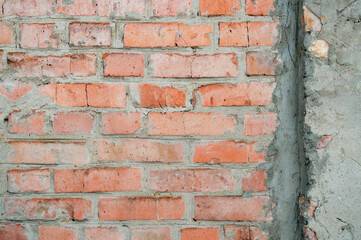 Obraz premium Brick wall for interior exterior decoration. Brick wall for industrial construction design. Texture brick wall