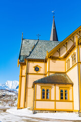 Kirche auf den Lofoten, Norwegen
