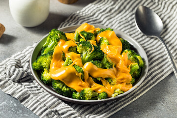 Homemade Cheesy Steamed Broccoli