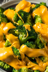 Homemade Cheesy Steamed Broccoli