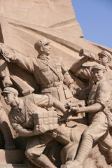 Obraz premium statuary in front the mao mausoleum in beijing (china)