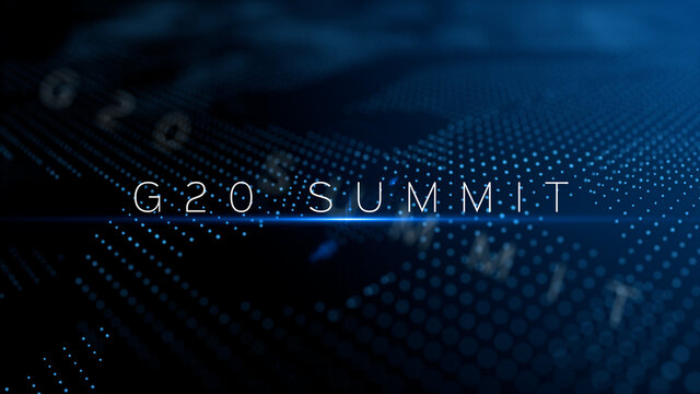 G20 Summit intro futuristic modern background