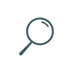 Magnifying glass  icon. Search symbol. Loupe blue sign. Zoom instrument. Magnifier lens pictogram. Vector isolated on white background