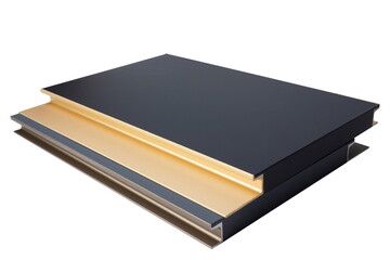 Furniture fronts with handles. Isolated. Close-up. Furniture manufacturing.