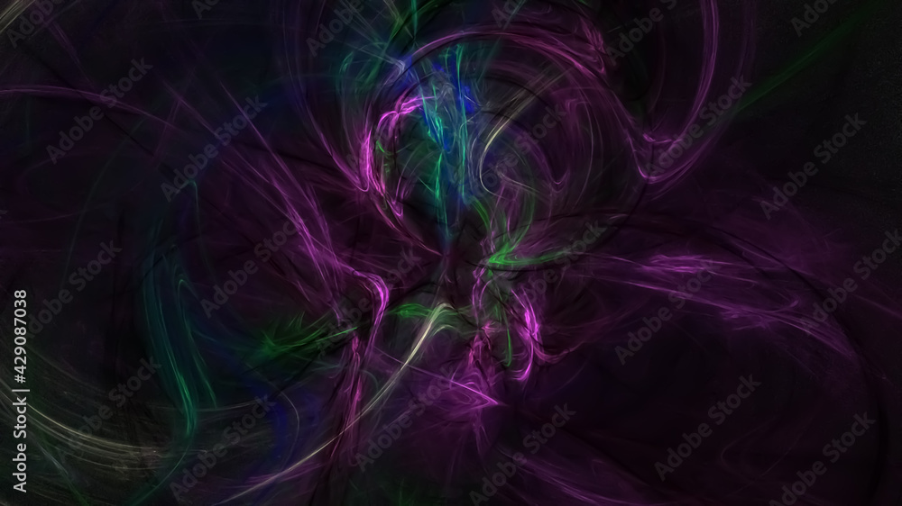 Poster abstract pattern with shining swirls