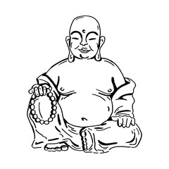 Vector illustration of Buddha, meditation and yoga