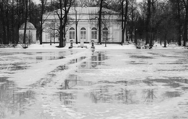 Palace in the snow
