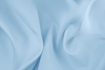 Blue silky fabric texture