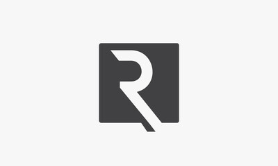 letter R logo isolated on white background.