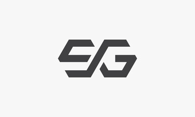 two hexagons form the letter SG logo on white background.