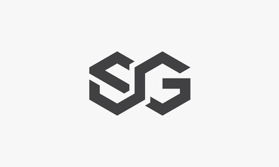 SG logo letter isolated on white background.