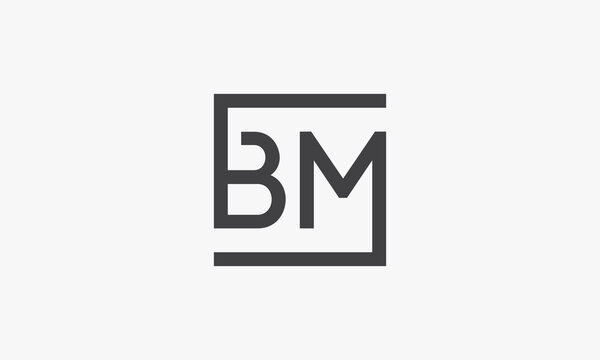 square BM logo concept on white background.