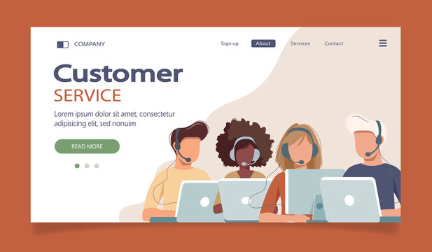 Live support concept. Business customer care service concept. Icon for contact us, support, help, phone call and website click. Flat vector illustration.