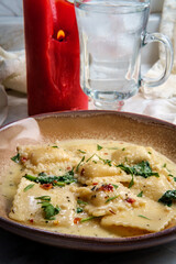 Tuscan Creamy Cheese Ravioli