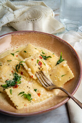 Tuscan Creamy Cheese Ravioli