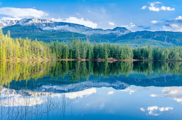 Majestic mountain lake in Canada.