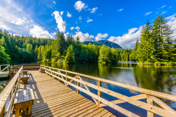 Majestic mountain lake in Canada.
