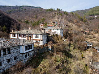 Fototapeta na wymiar Aerial view of Village of Kosovo, Bulgaria