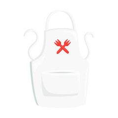 Apron Kitchen Emoji Icon Illustration. Cooking Equipment Vector Symbol Emoticon Design Doodle Vector.