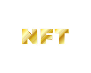 NFT Non-Fungible Token, NFT Text, NFT Logo, Non-Fungible Token Vector Poster, New Digital Currency, Digital Art Transaction, Illustration Background