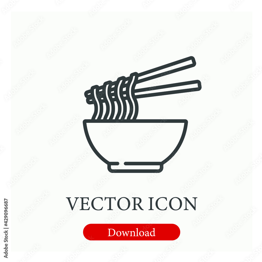 Poster salad vector icon. editable stroke. linear style sign for use on web design and mobile apps, logo. s