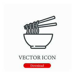 Salad vector icon.  Editable stroke. Linear style sign for use on web design and mobile apps, logo. Symbol illustration. Pixel vector graphics - Vector
