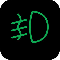 Front Fog Lights car warning light symbol